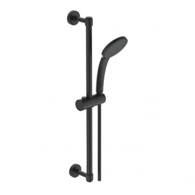 SET DUS IDEALRAIN SILK BLACK CU BARA 600 MM,FURTUN 1750 MM SI PARA 1 FUNCTIE